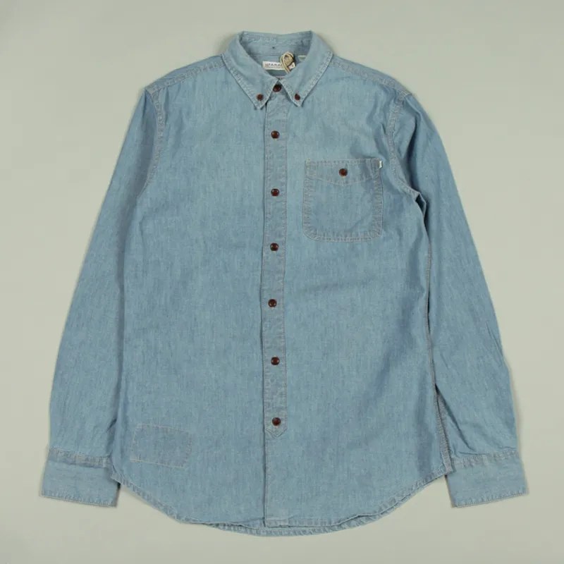 Farah 1920s LS Dodson Shirt - Washed Blue